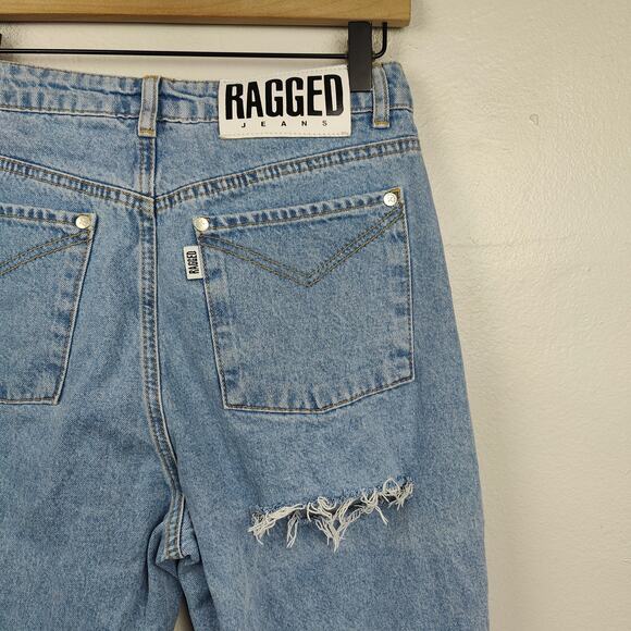 Ragged Priest Butt Cut Jeans Womens 28 Straight Leg Medium Wash High Rise Y2K - Picture 6 of 11